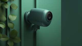 Caméra de vidéosurveillance installée sur une maison