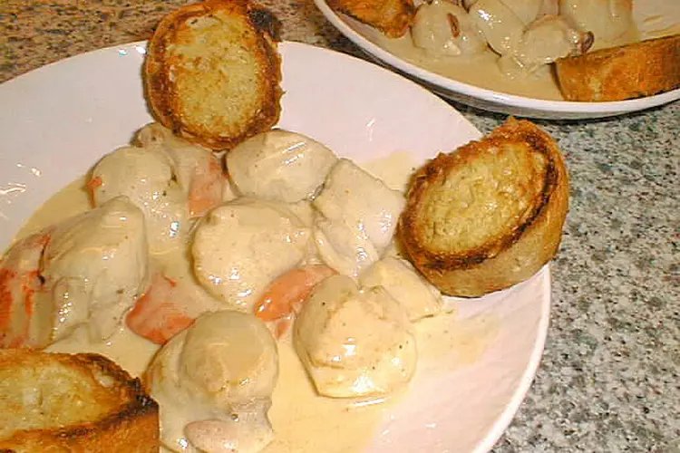 Noix de Saint-Jacques à la crème