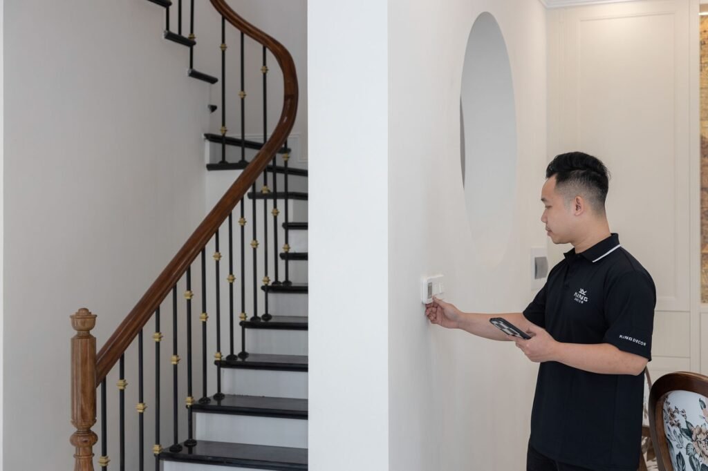 Réglage d'un thermostat connecté depuis une application mobile